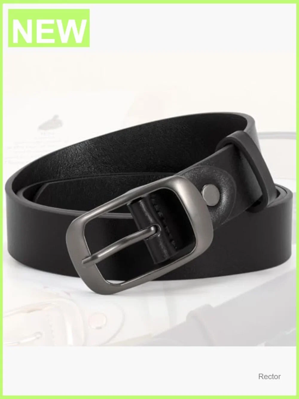 2 Pack Women Plus Size Genuine Leather Belts with Pin Buckle